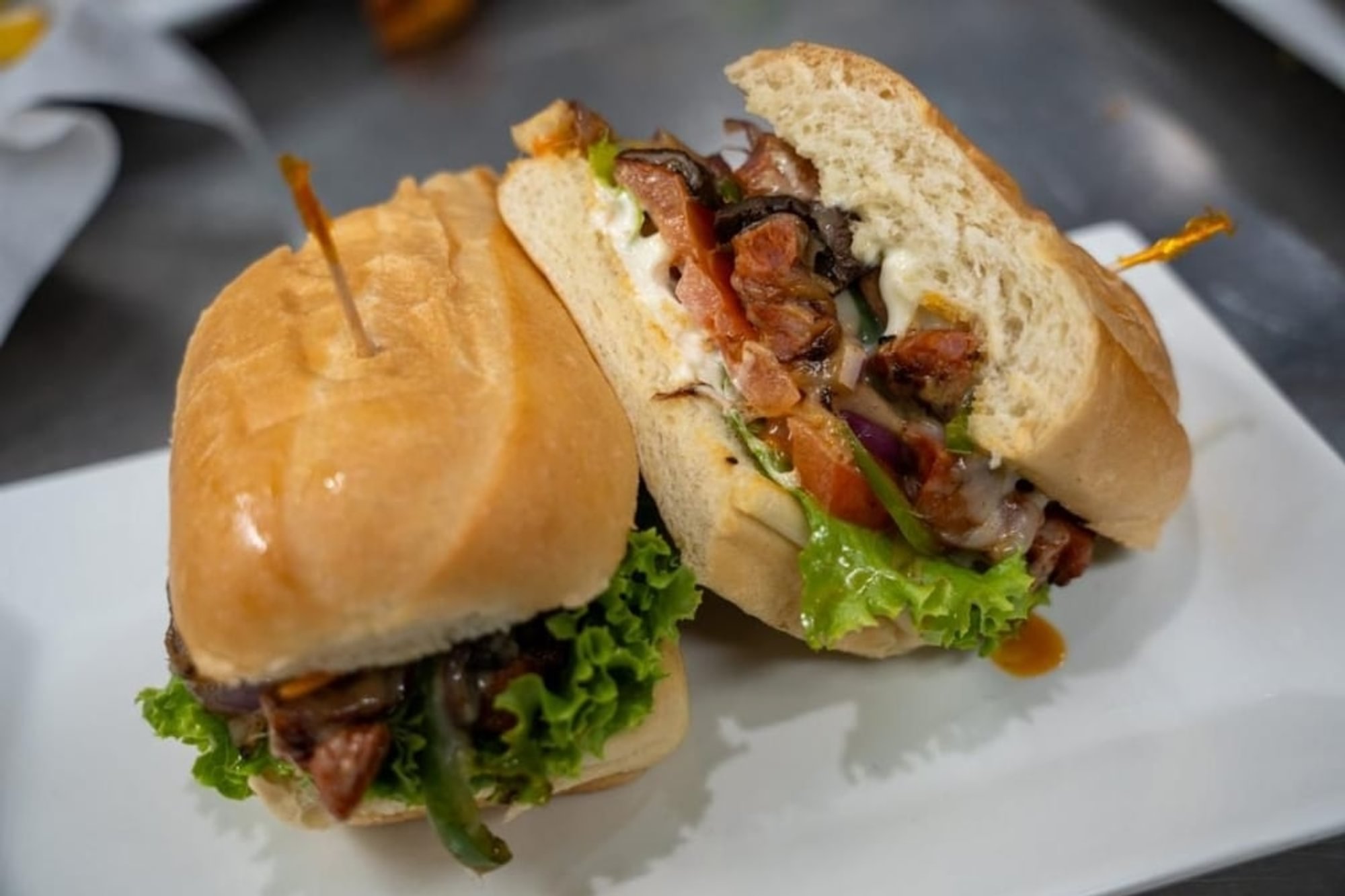 Linguica Fajita Style Sandwich