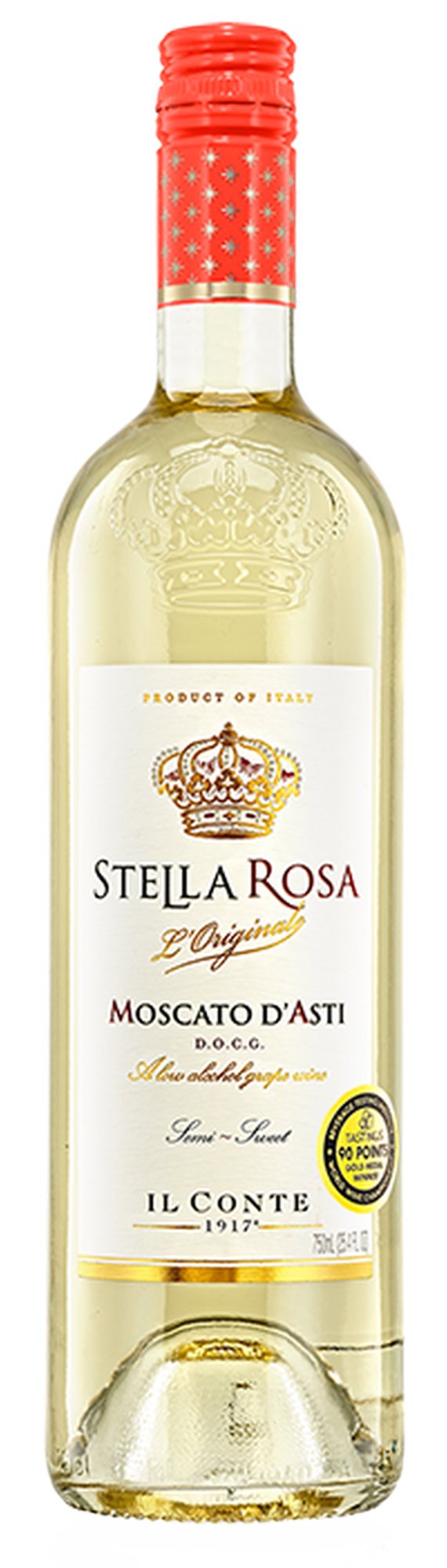 Il Conte Stella Rosa Moscato D'Asti Muscat Moscatel - White Wine from Italy - 750ml Bottle