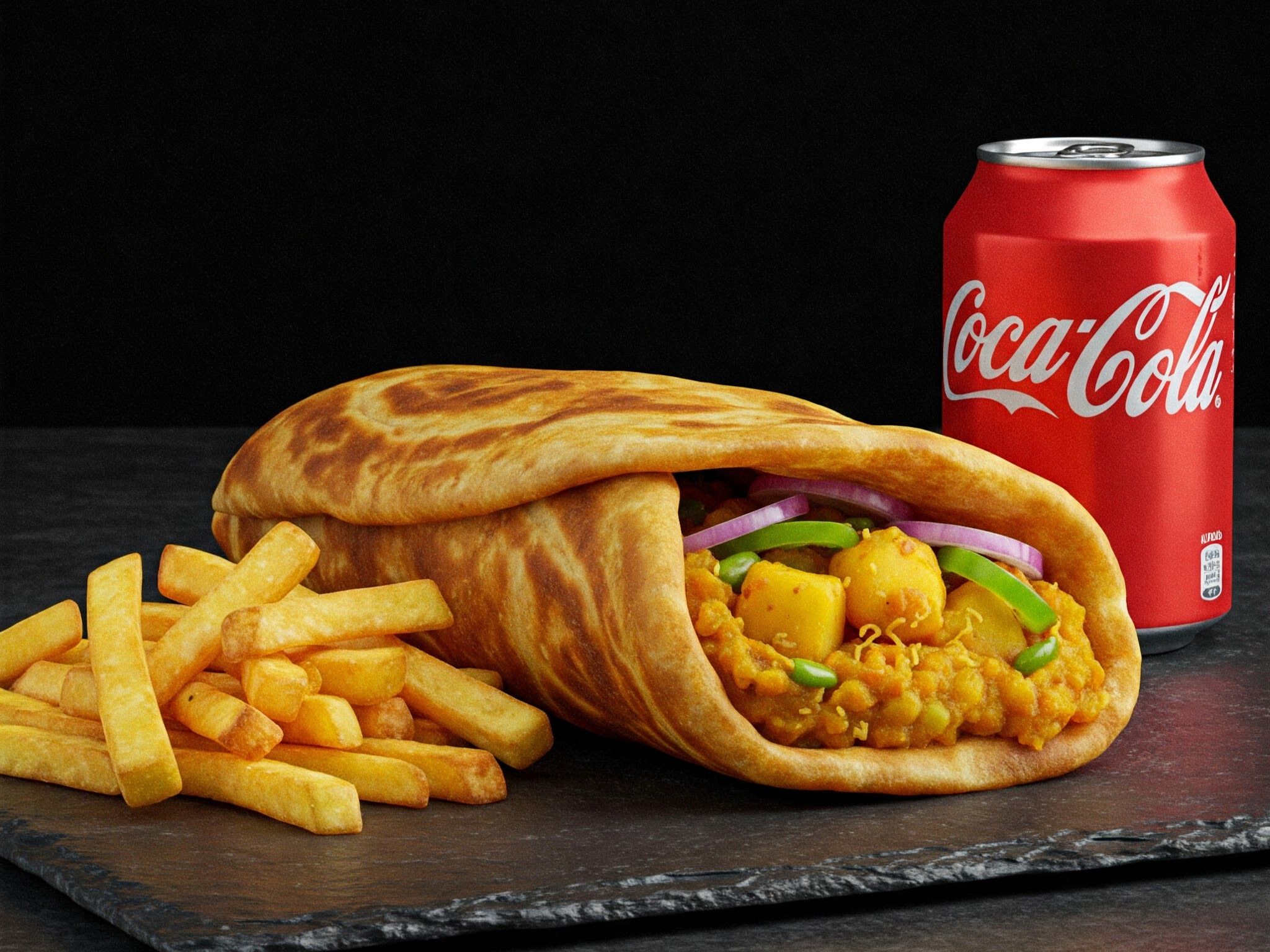 Masala Aloo Roll Meal