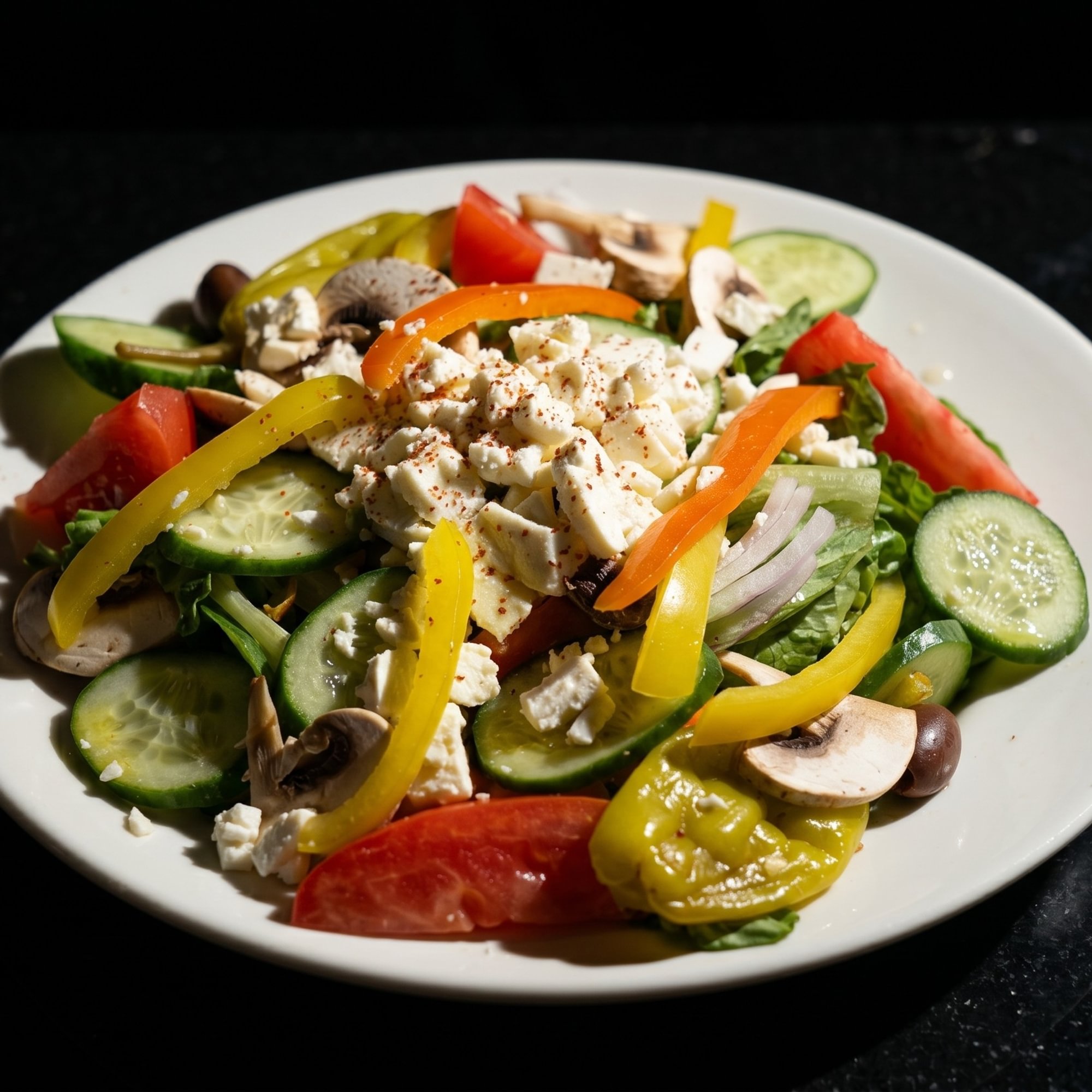 Garden feta salad