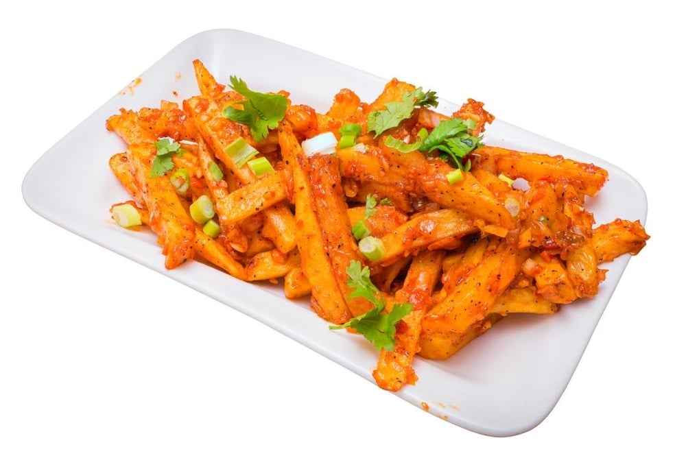 Wok Fried Chilly Potatoes