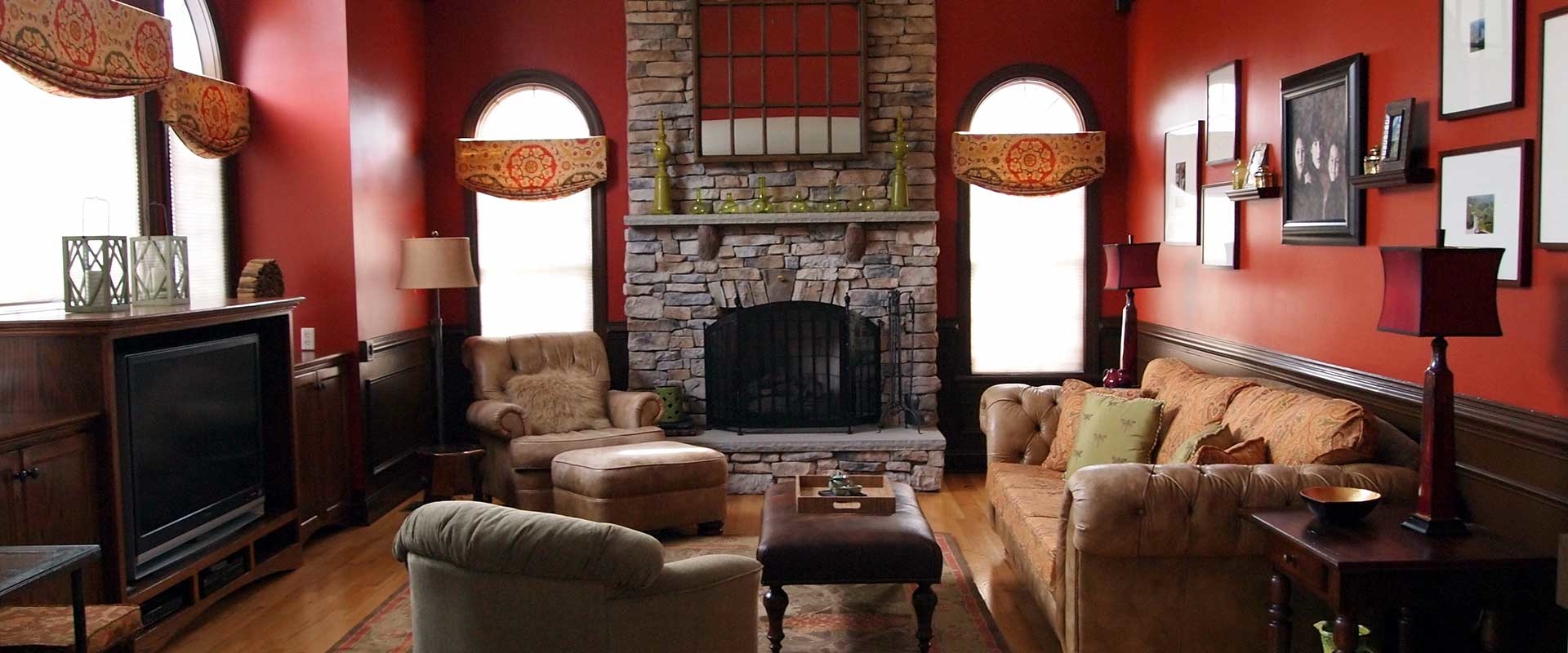 Overhead Door and Fireplace Photo