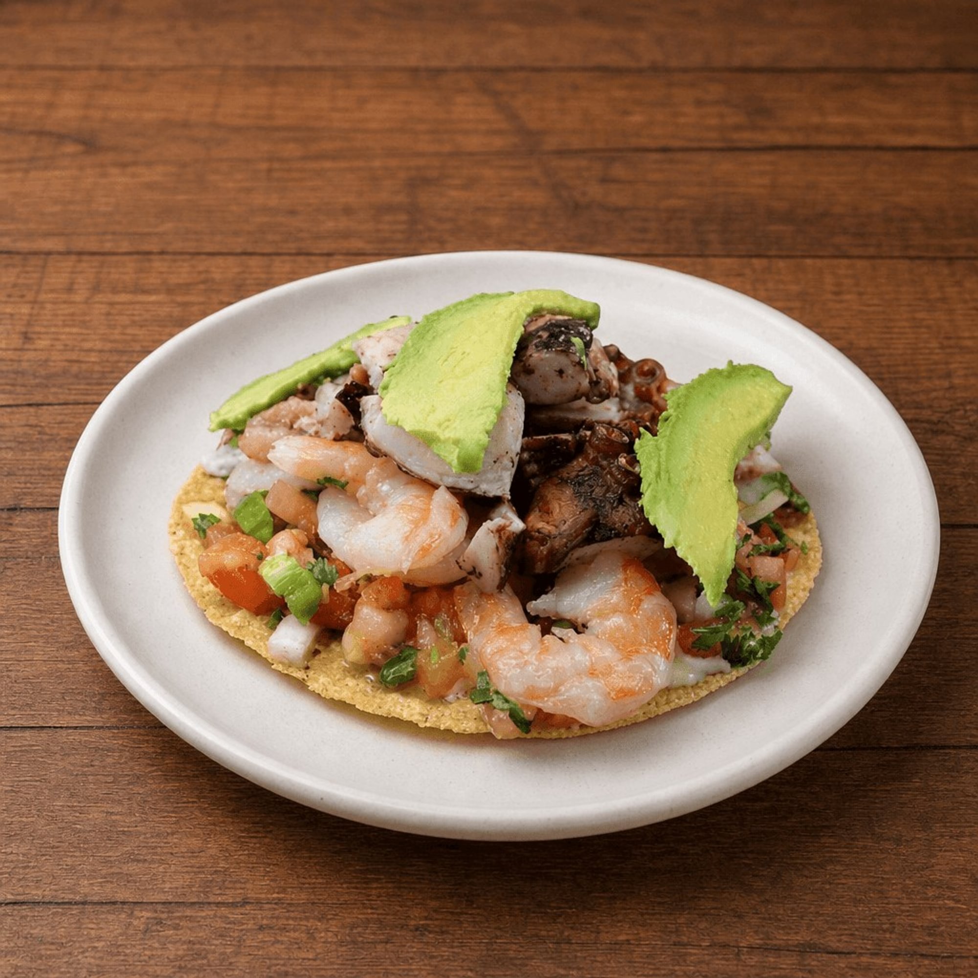 Tostada de Mariscos
