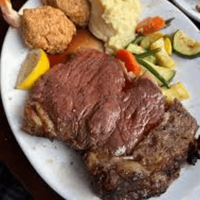 Prime Rib & Baked Stuffed Shrimp