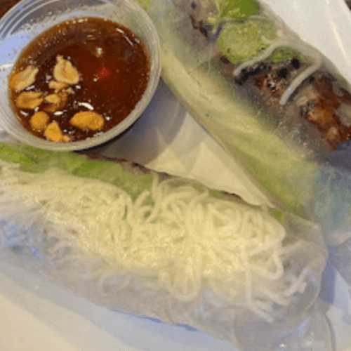 A3-Spring Rolls with Grilled Pork Patty (2 Pieces)