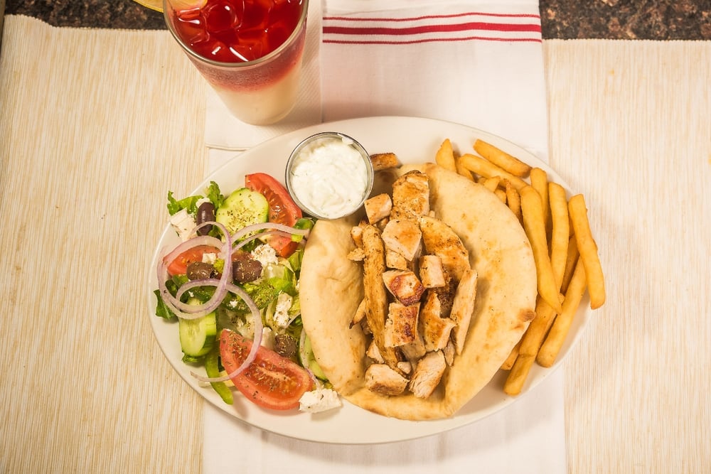 Chicken Souvlaki Platter