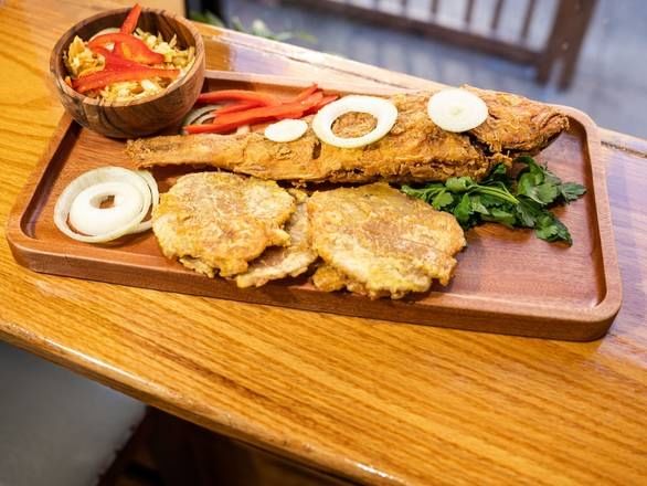 Fried Red snapper w/Fried Plantain