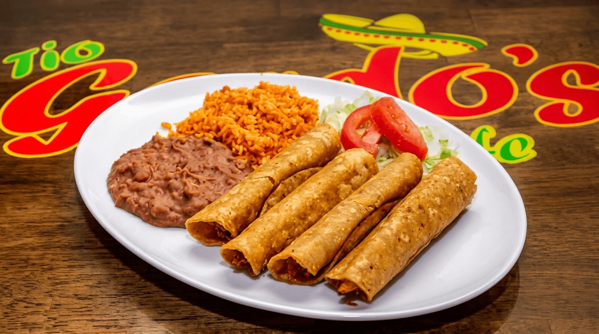 Chicken Flauta Plate