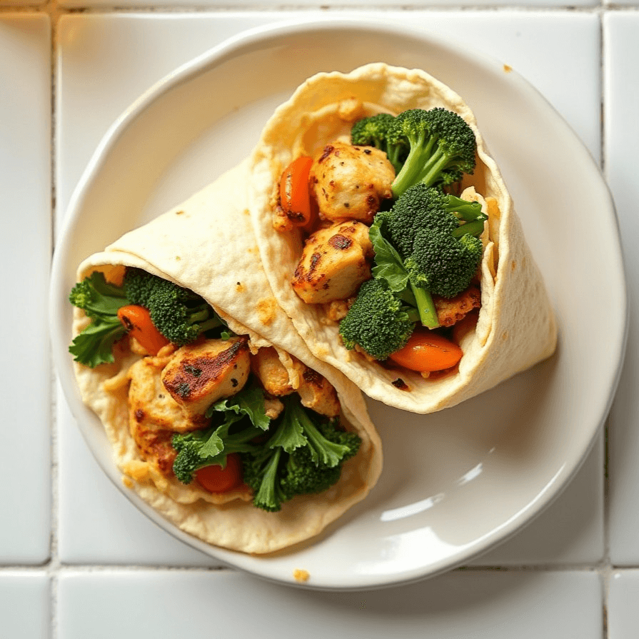 Broccoli Rabe & Grilled Chicken Wrap