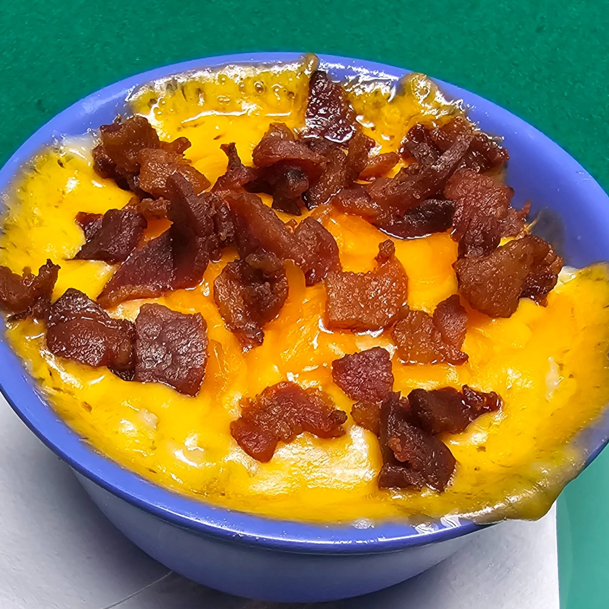 Loaded Mashed Potatoes w/ Cheese and Bacon