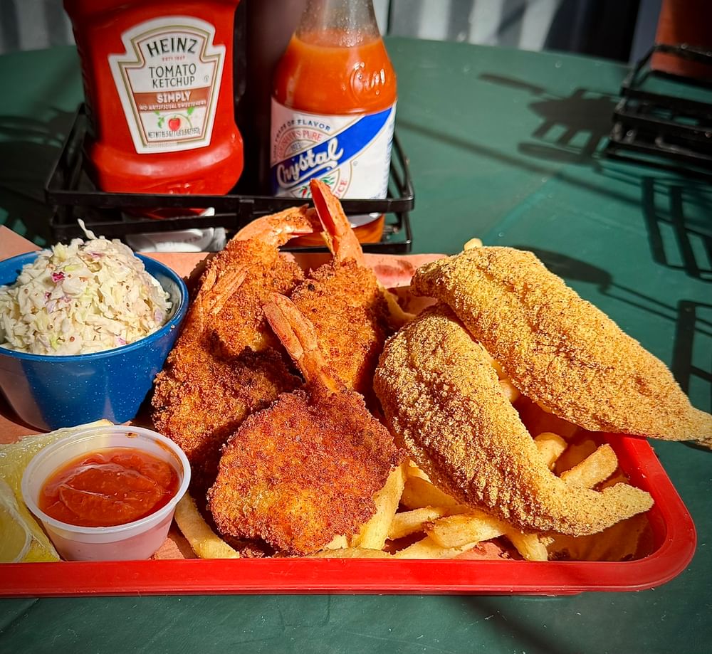 Catfish (2) & Shrimp (4) Platter