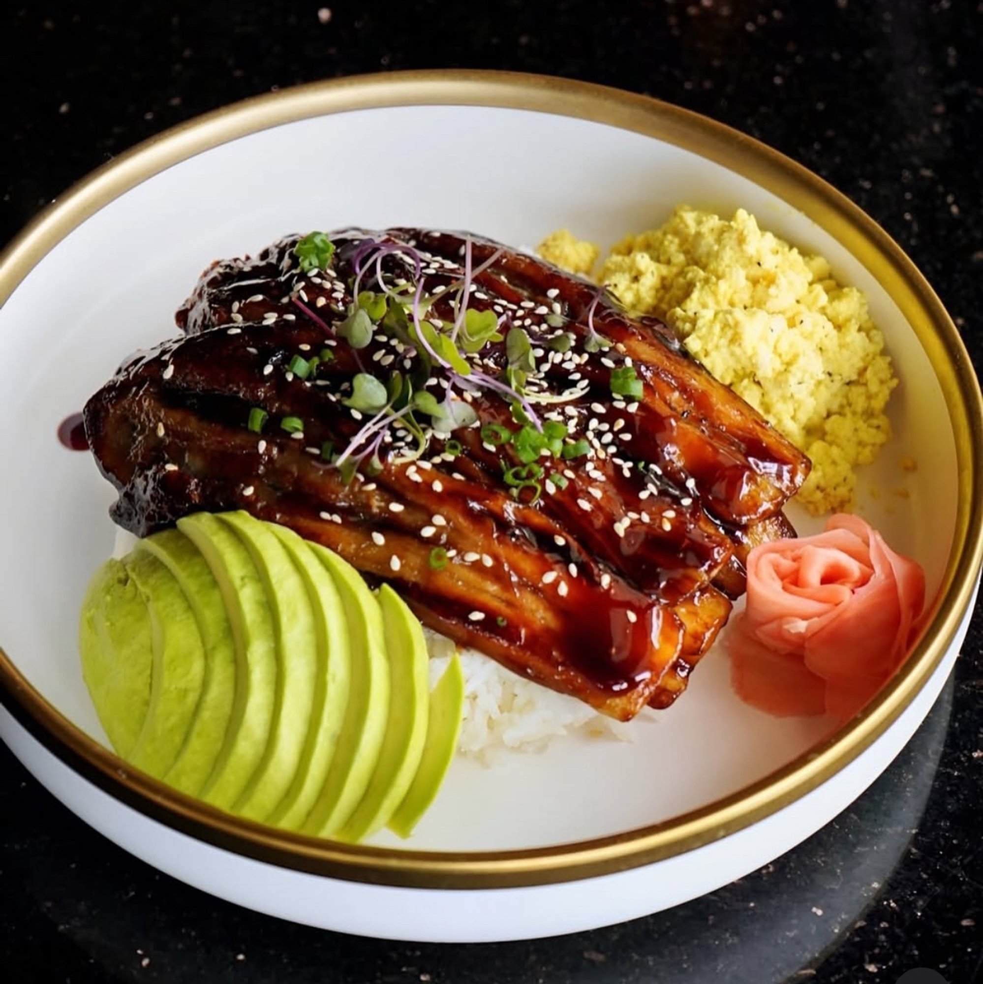 Vegan Unadon-style Ma Kur