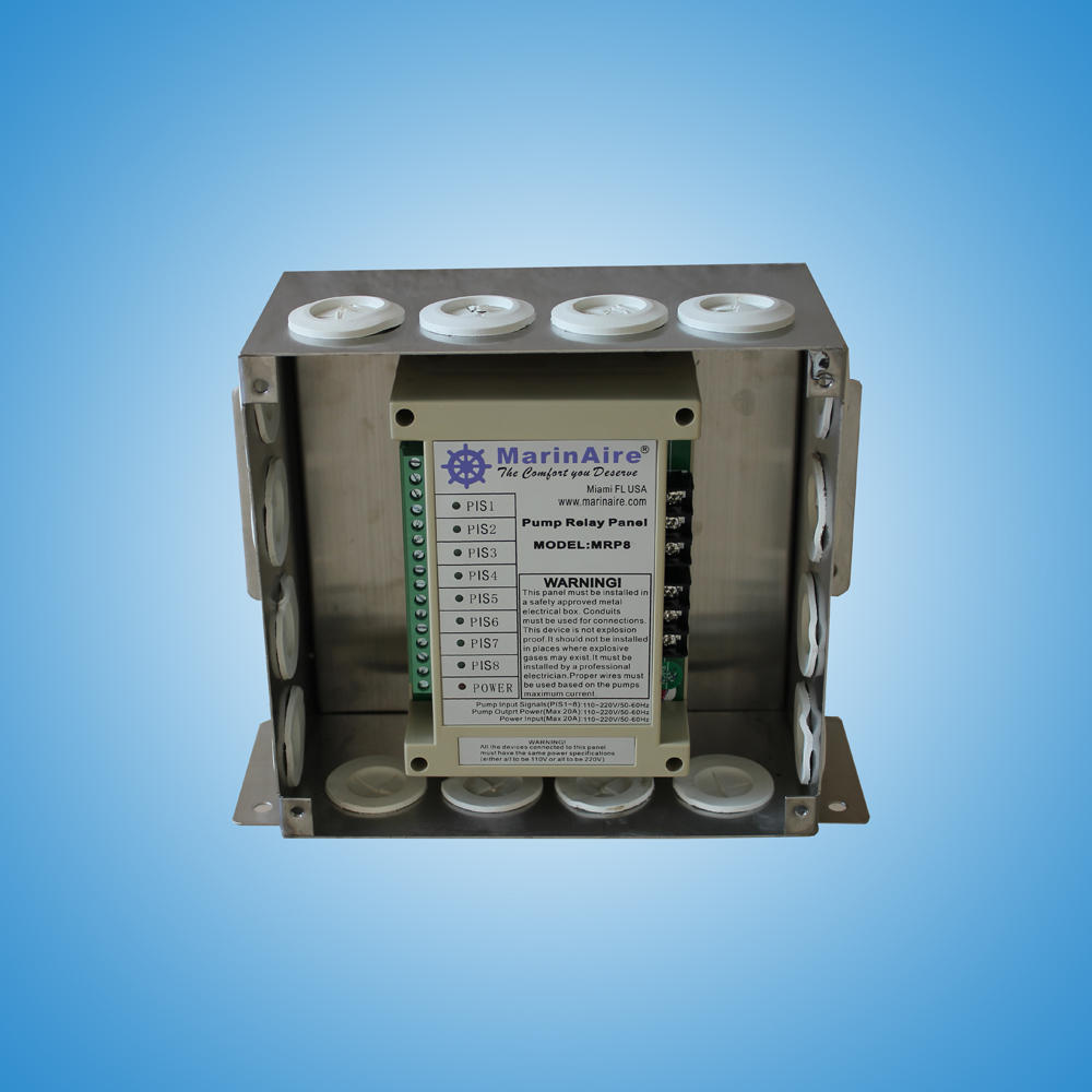 Marine Air conditioner Pump Relay Panel, 1 to 8 AC units, 110 ~230V/50-60Hz