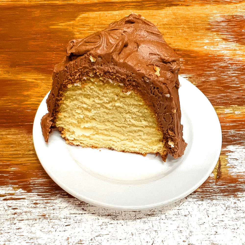 Vanilla Pound Cake with Milk Chocolate Icing