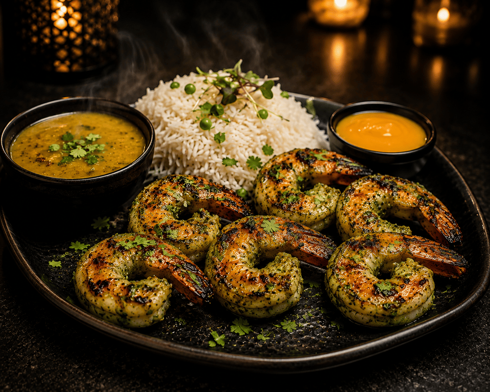 Basil Shrimp Tikka