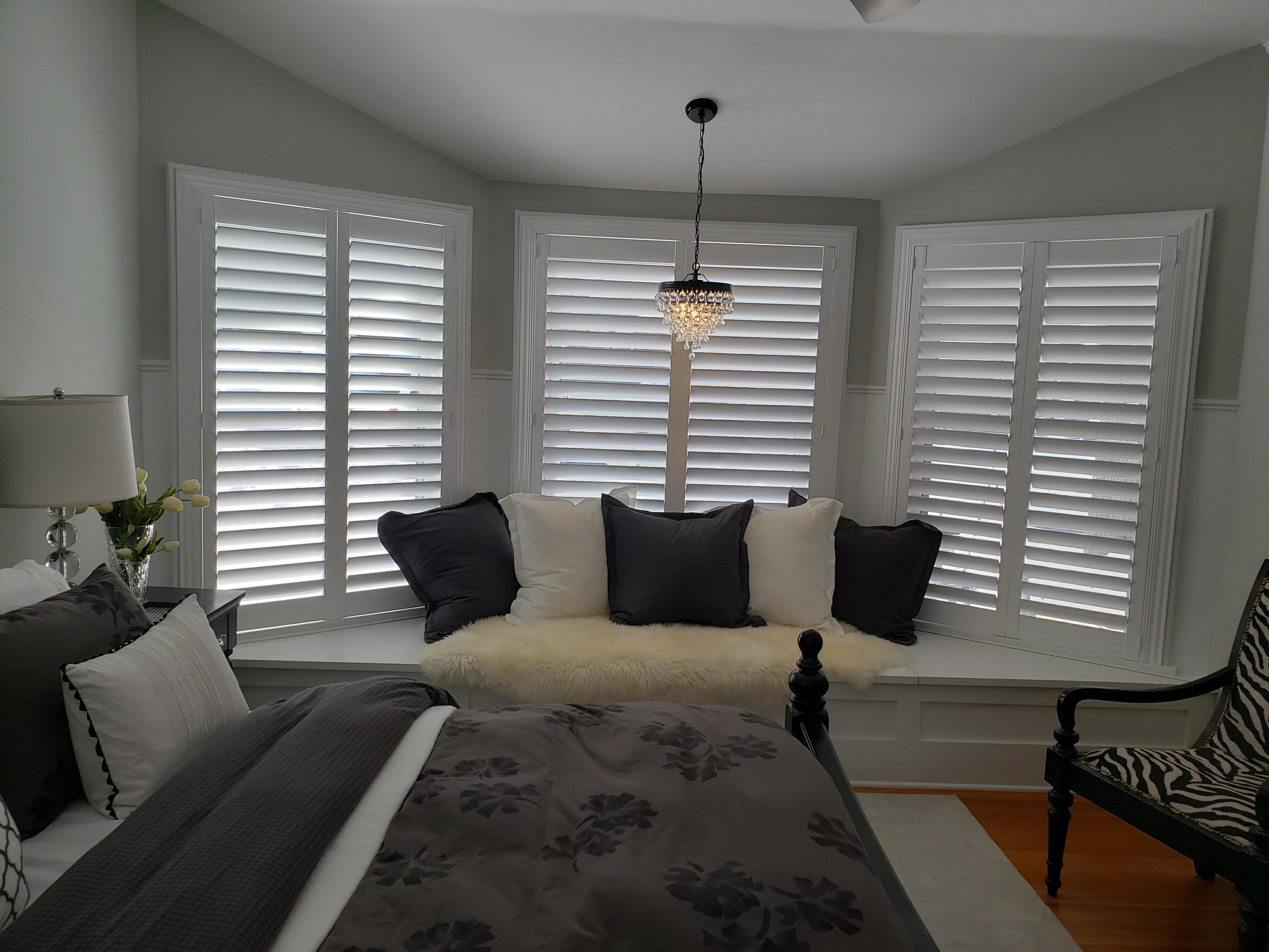 Shutters by Norman Window Fashions can be customized to fit unique window shapes and doors.  Call today for your free in home consultation.