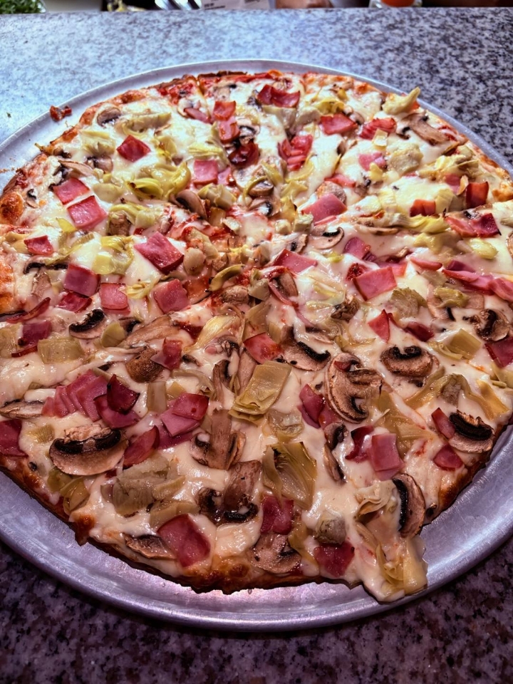 14" GF ARTICHOKE/HAM/MUSHROOM CAULIFLOWER