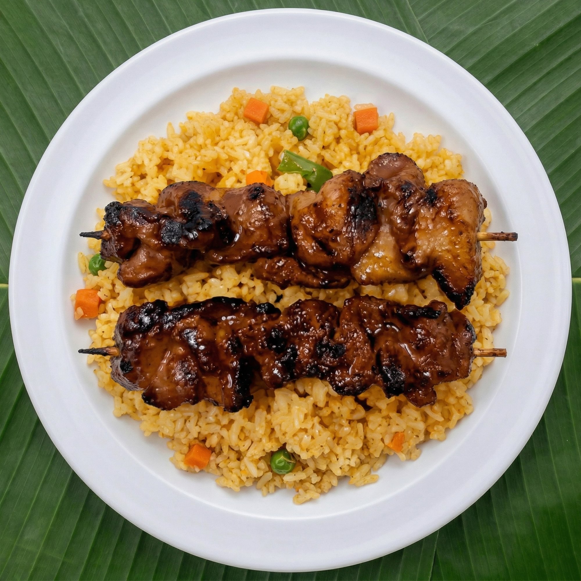 #3 Pork Skewers with Fried Rice