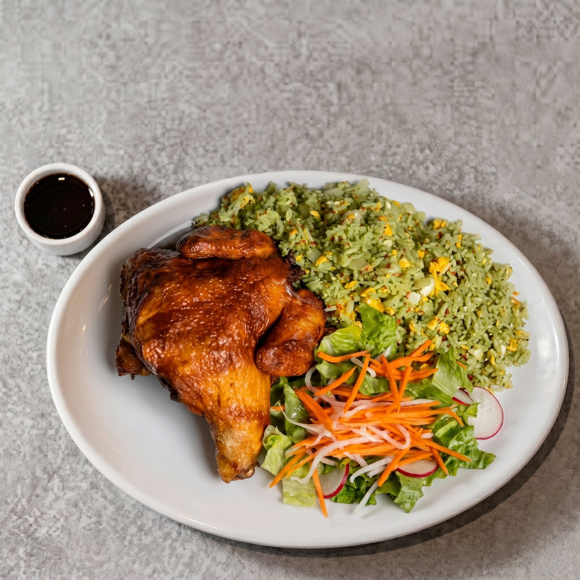 R1_ Green Fried Rice with Cornish Game Hen