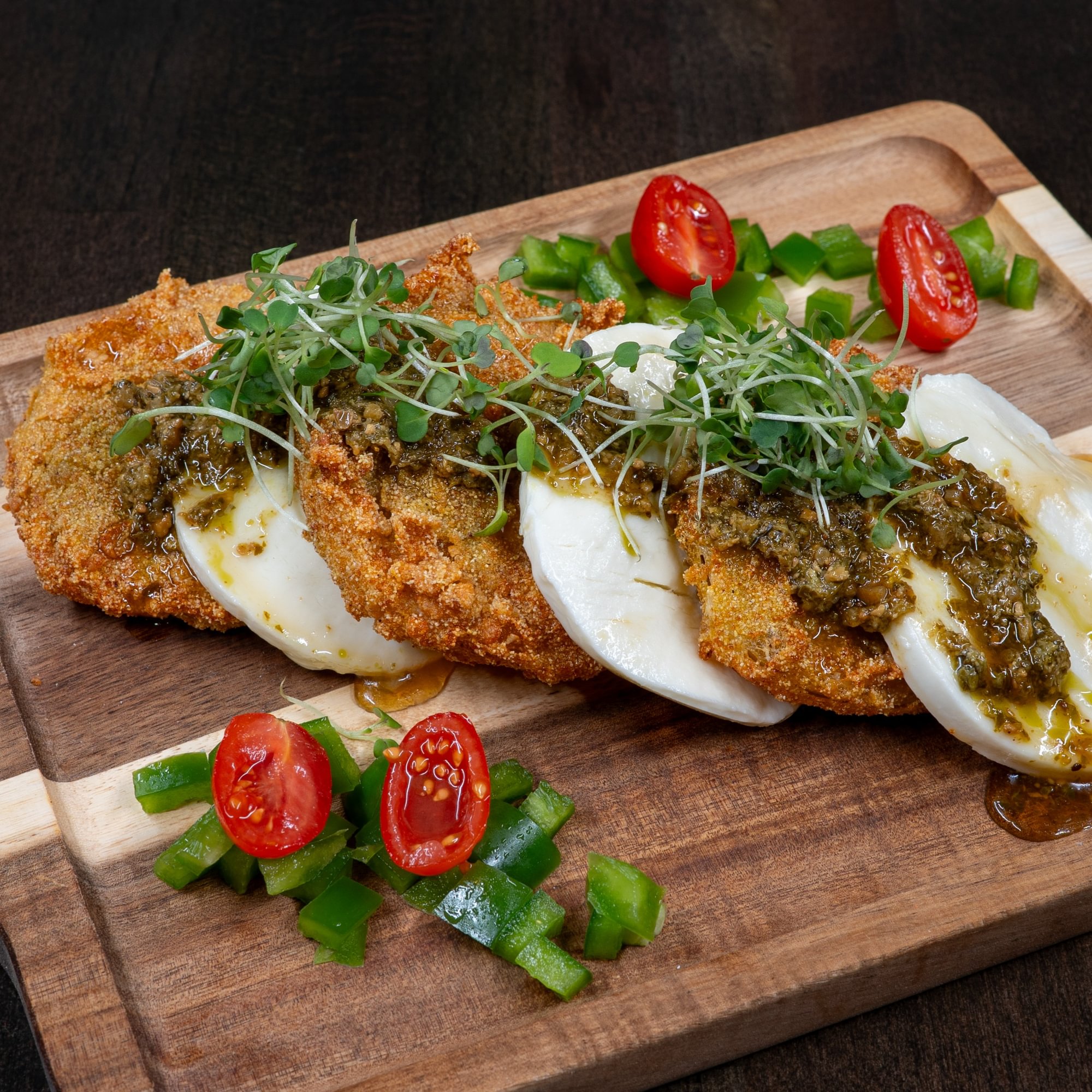 Fried Green Tomato Caprese