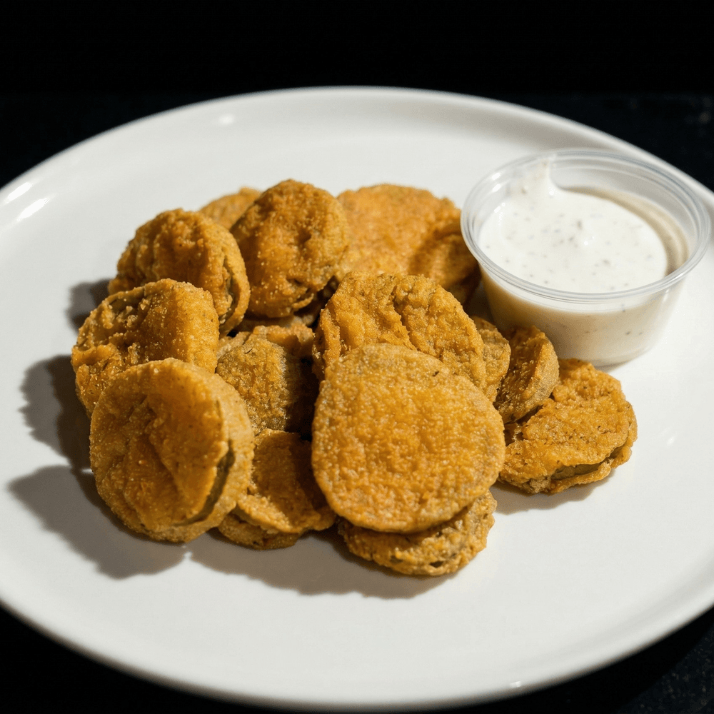 Breaded Pickles with Ranch