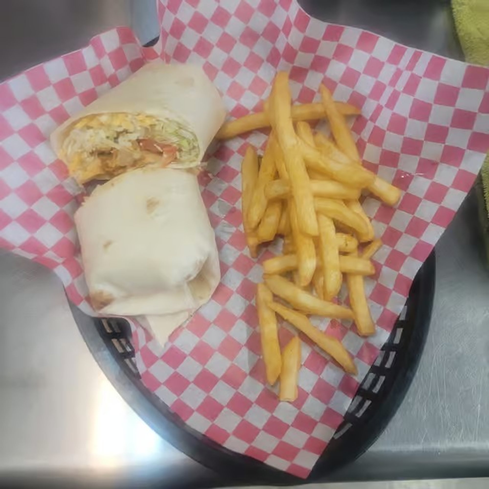 Buffalo Chicken Wrap W/ Half Order French Fries