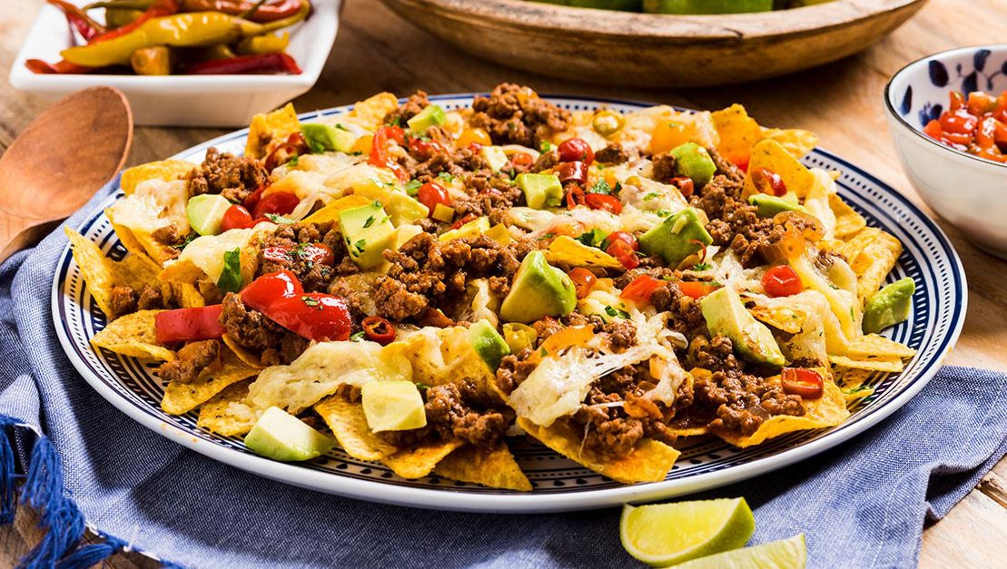 Lamb Chilli Nachos w Cheese