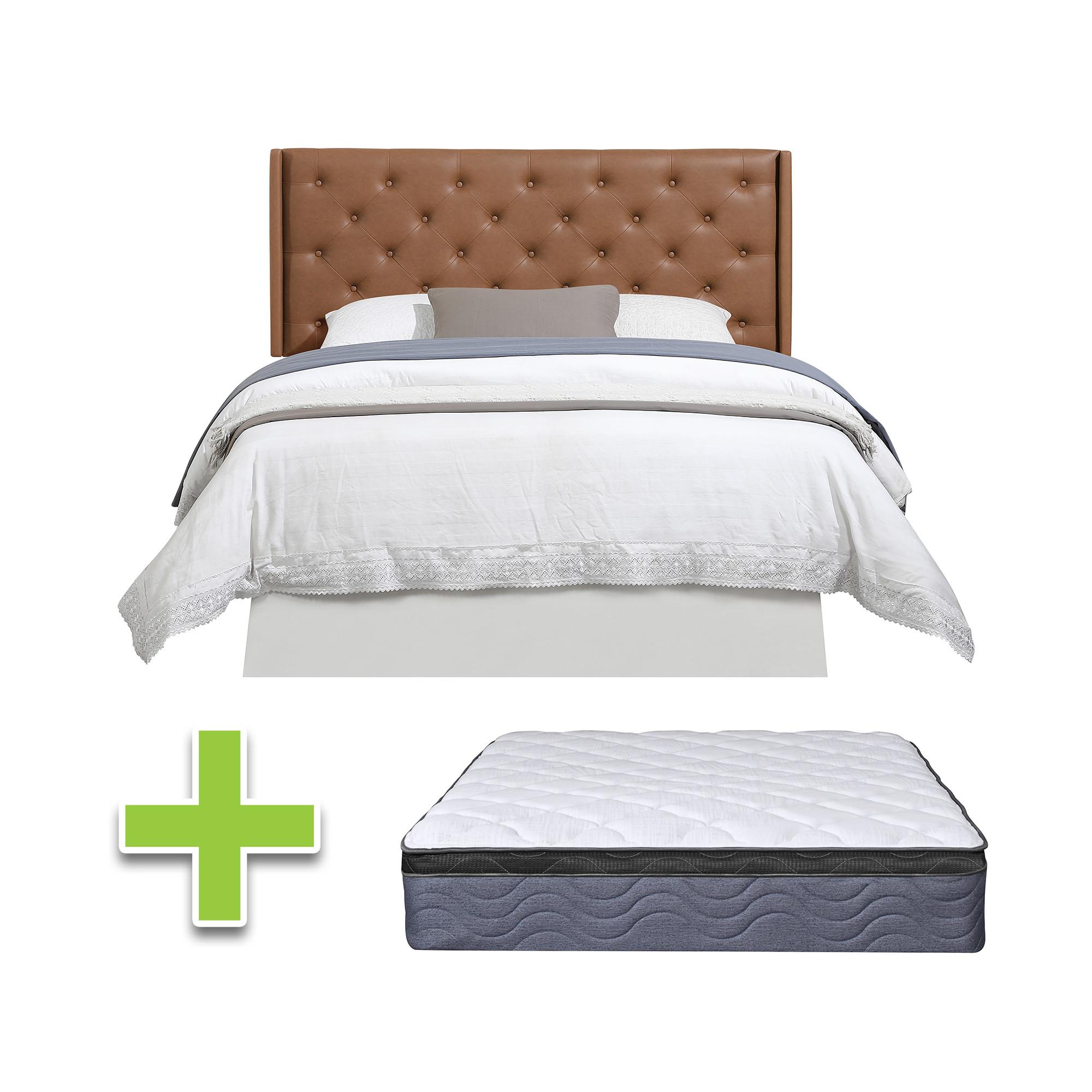 Queen Maria Bed w/12" Medium Mattress & 9" Foundation