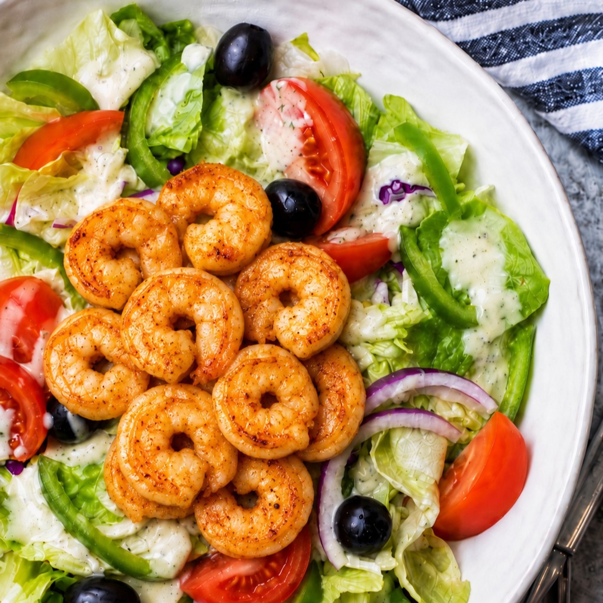 Grilled or Fried Shrimp Salad