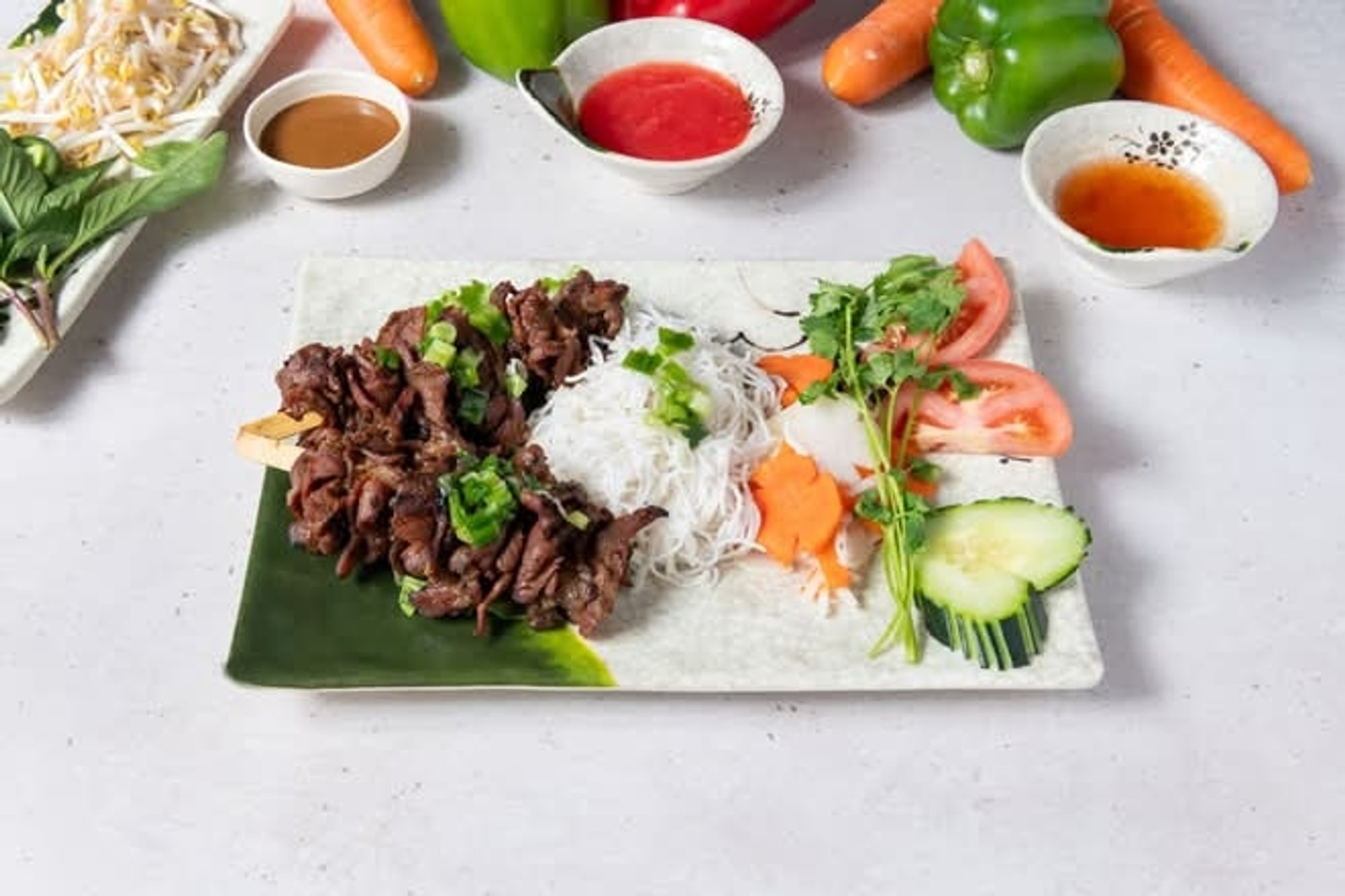 A9. Grilled Pork Skewers (2) - Thịt Nướng Xiên