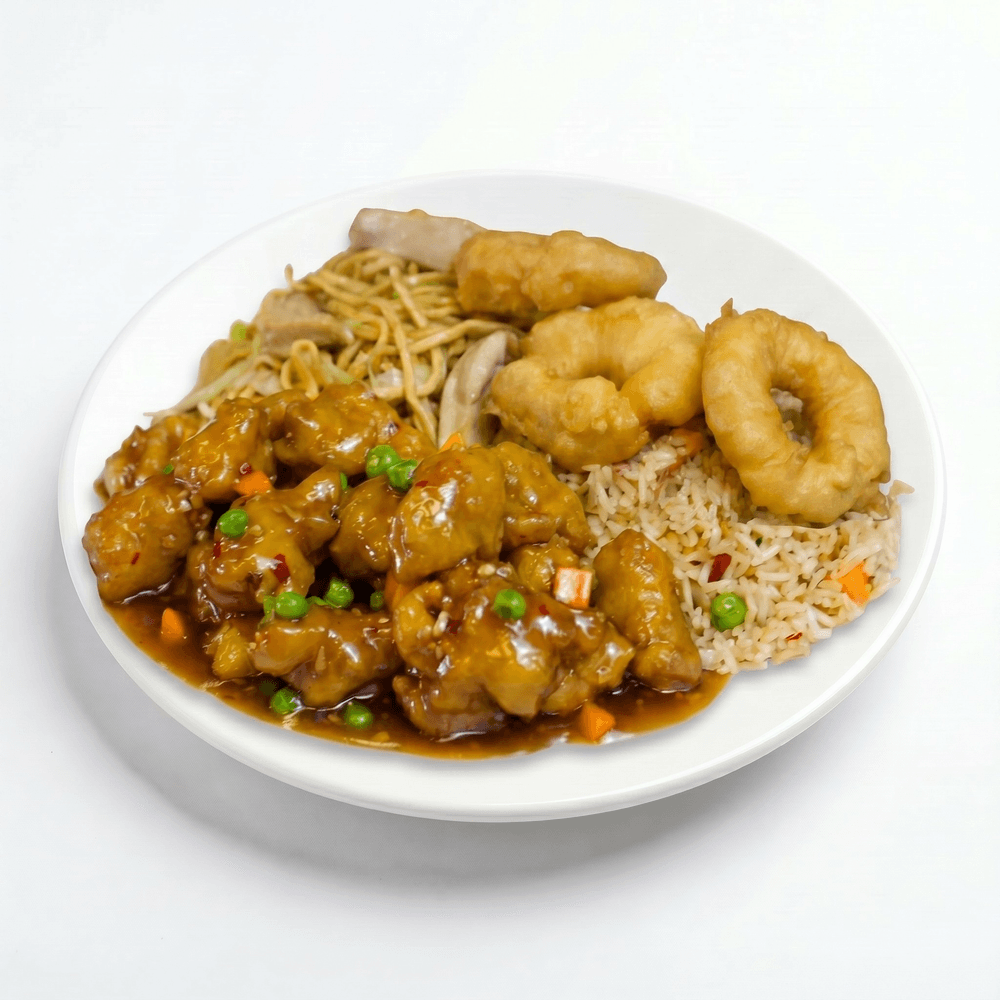 C15. Fried Prawns & Garlic Chicken / 炸虾鱼香鸡 (套餐)