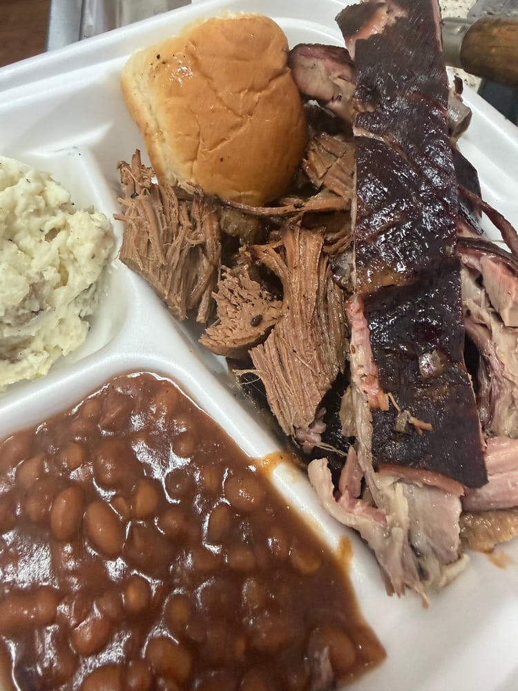 Sampler Brisket and Rib Plate