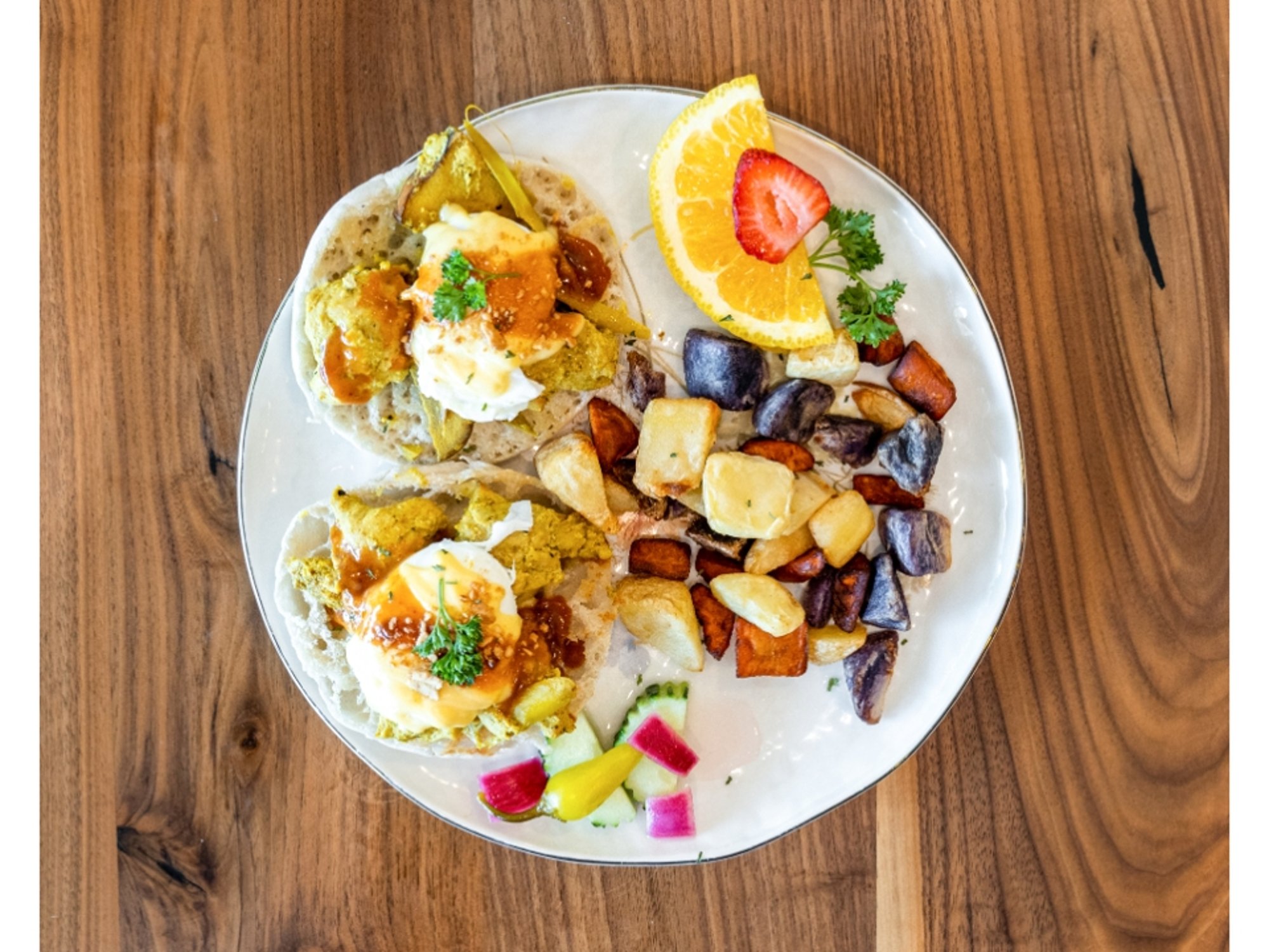 Satay Chicken Benedict