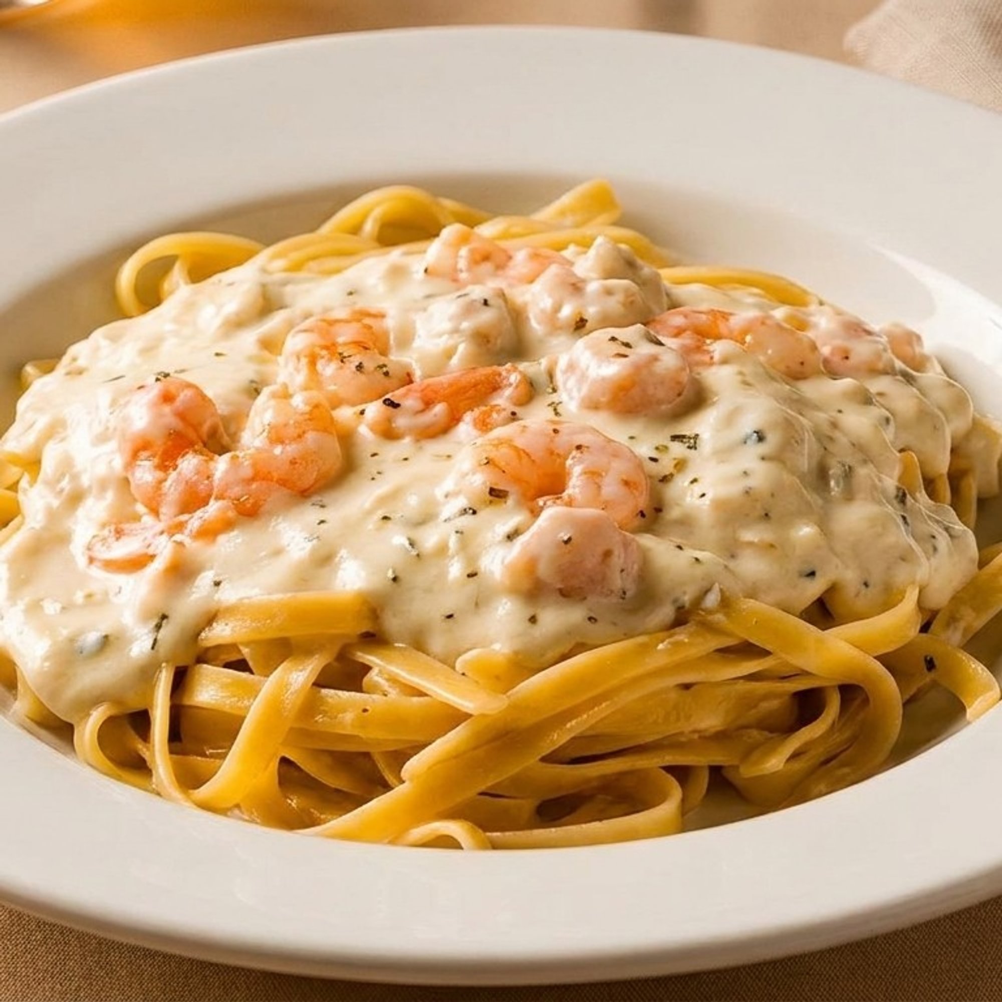 Gluten Free Shrimp Alfredo