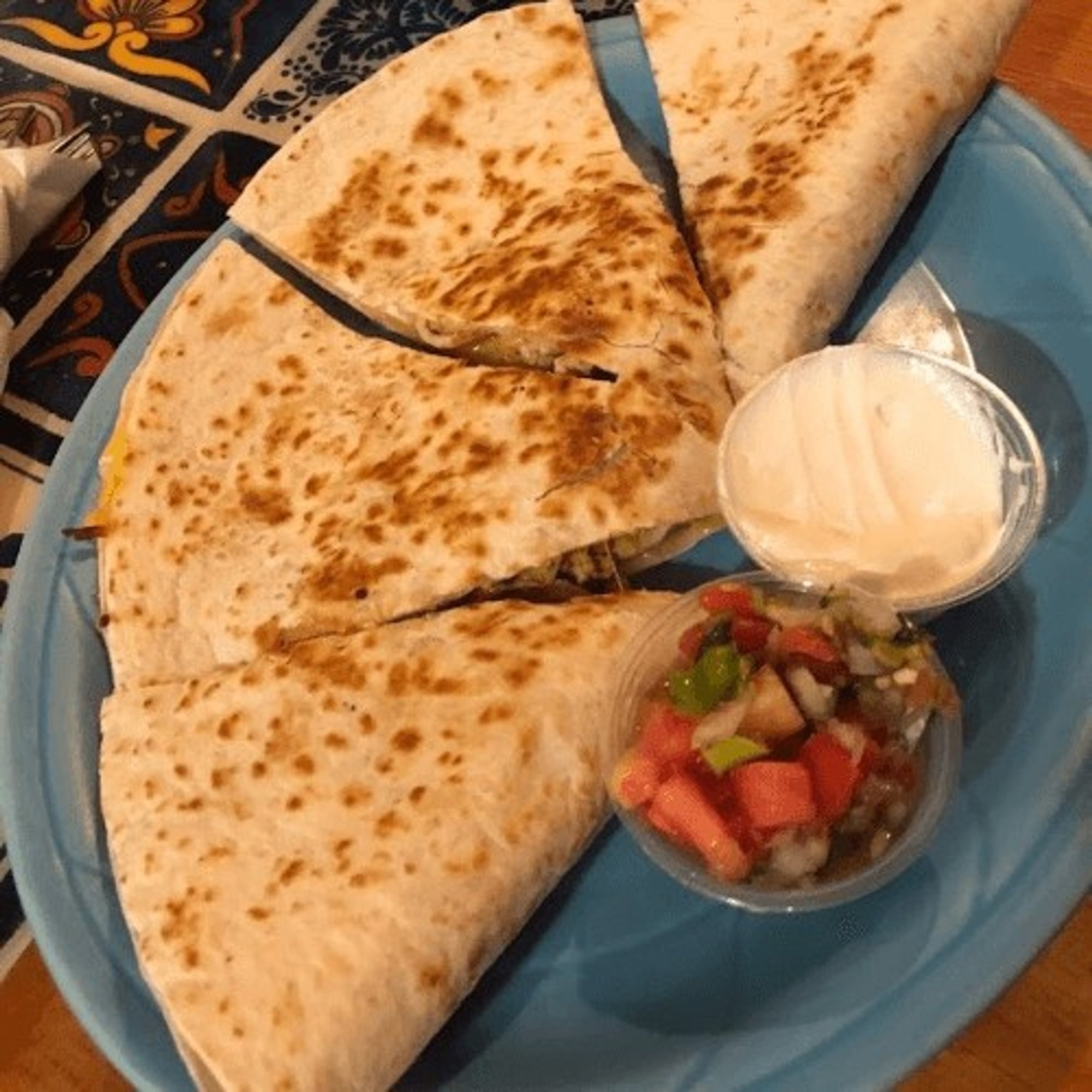 Grilled Veggie & Pico Quesadilla