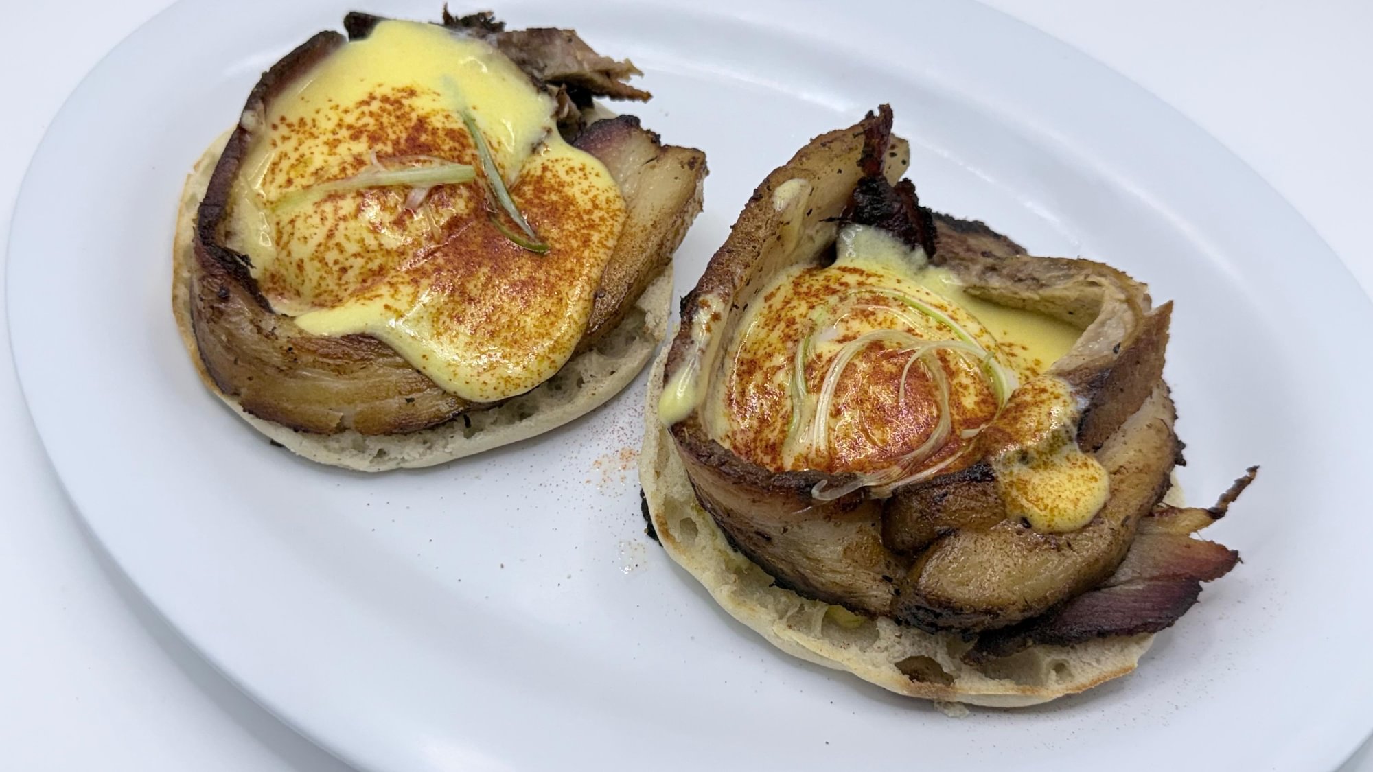 Pork Belly Eggs Benedict