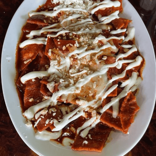 Huevo Chilaquiles Rojos