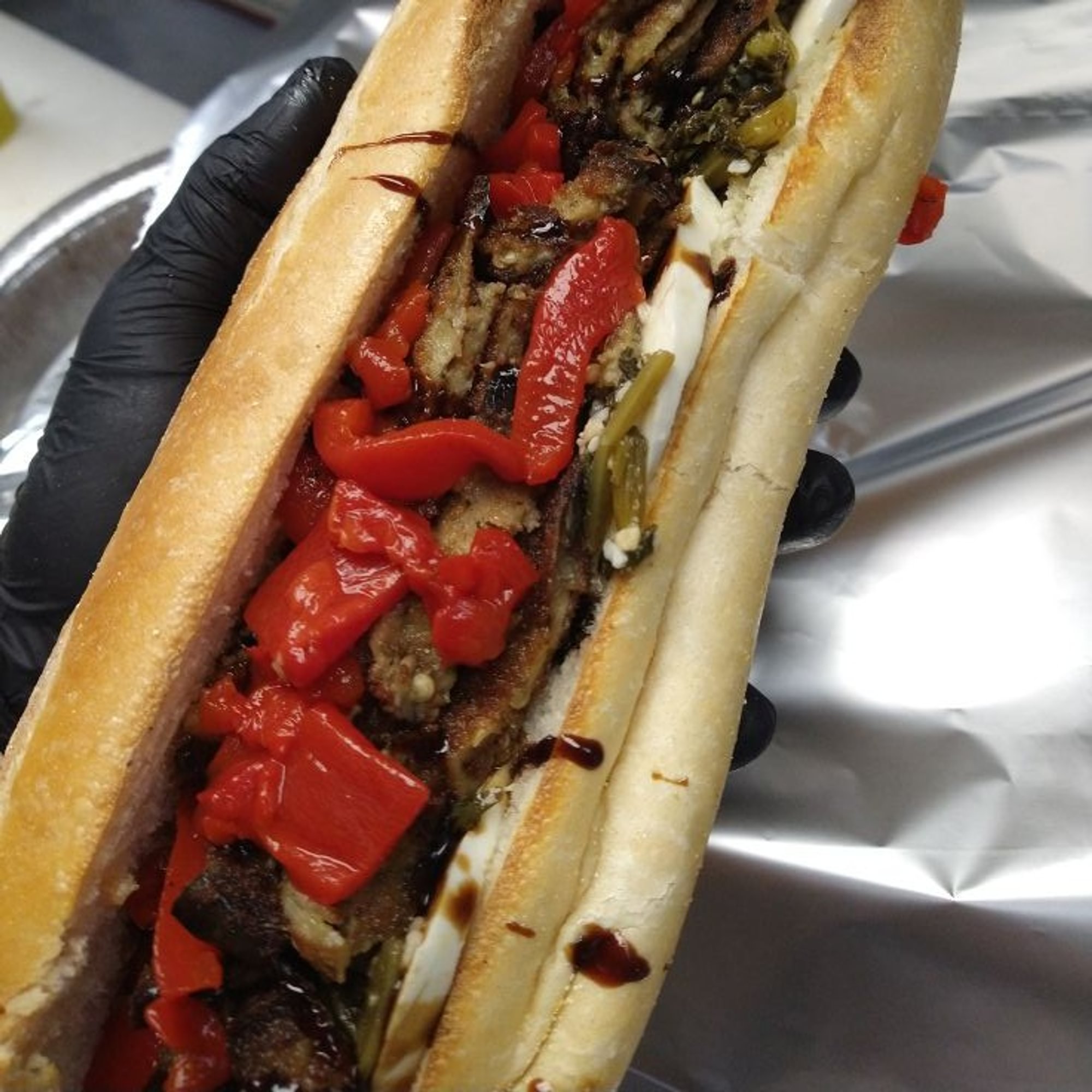 Eggplant Caprese Sandwich