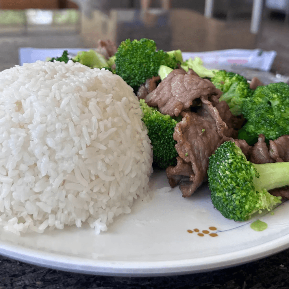 13. Broccoli Beef with Rice