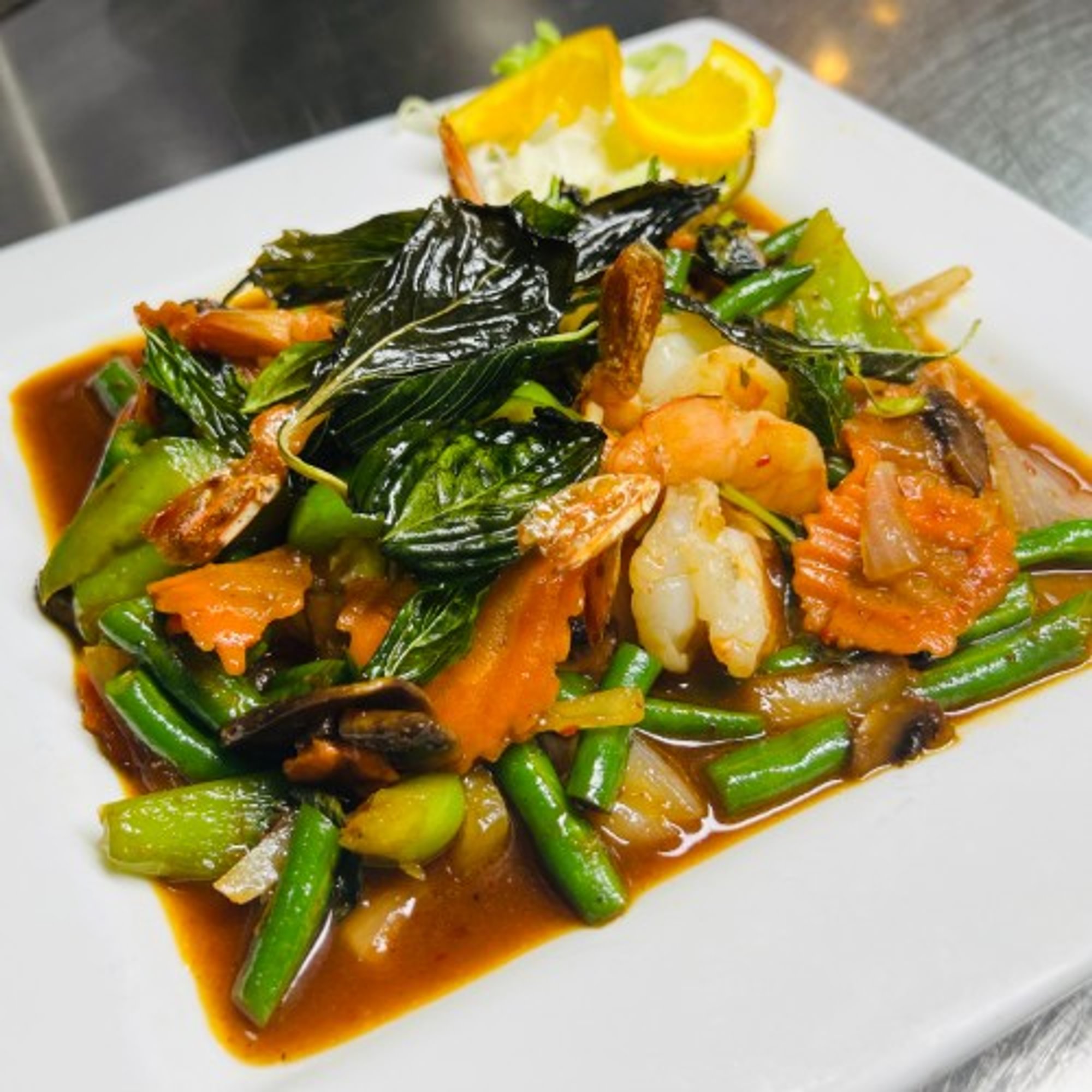 Spicy Basil Jumbo Shrimp