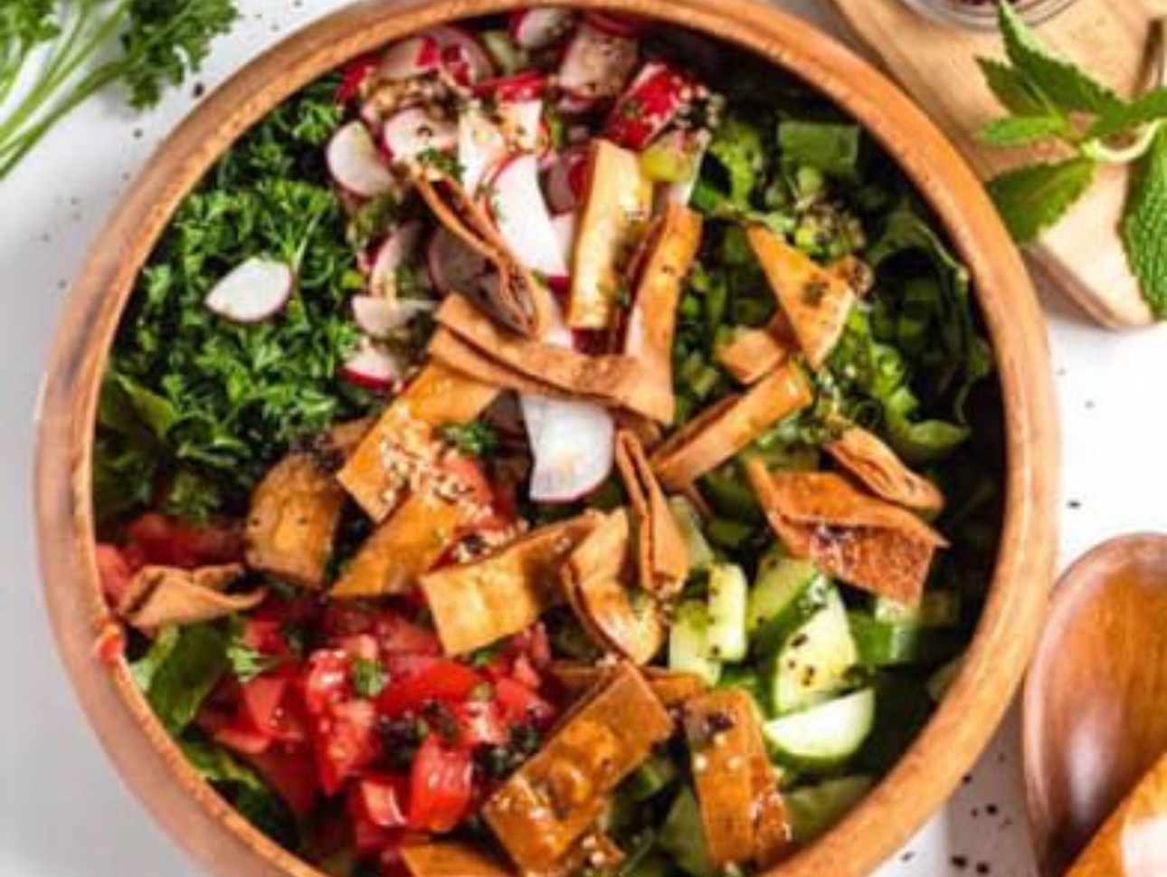 Fattoush Salad Vegan