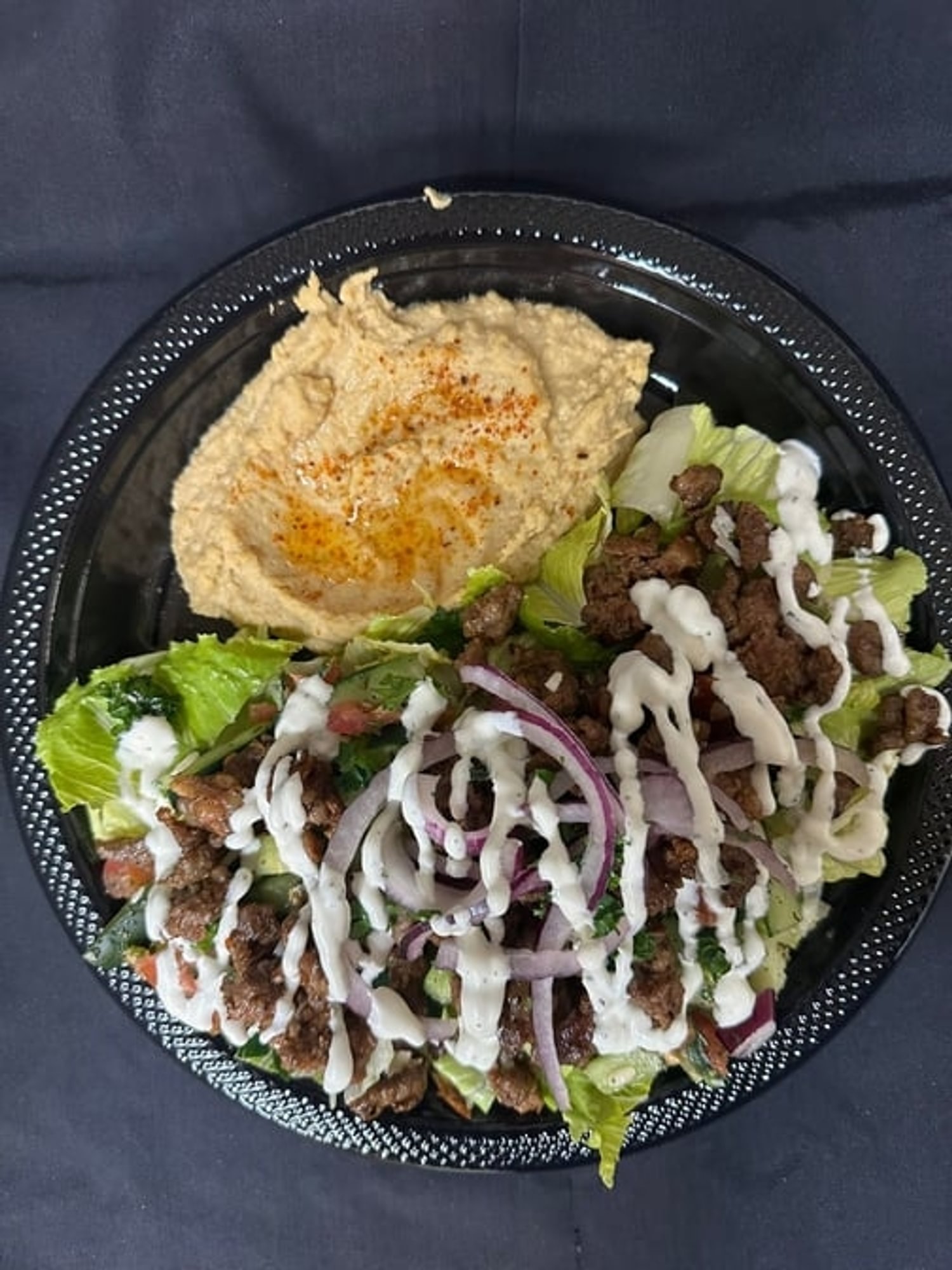 24. Hummus Beef Shawarma Salad