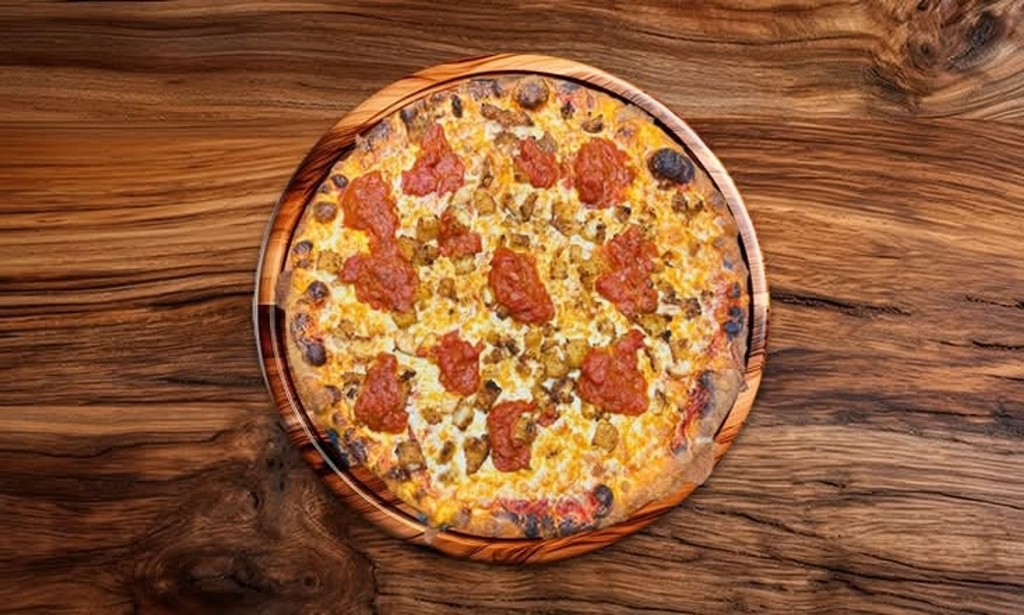 Lg Eggplant Parmesan Pizza 14 (Italian Style)