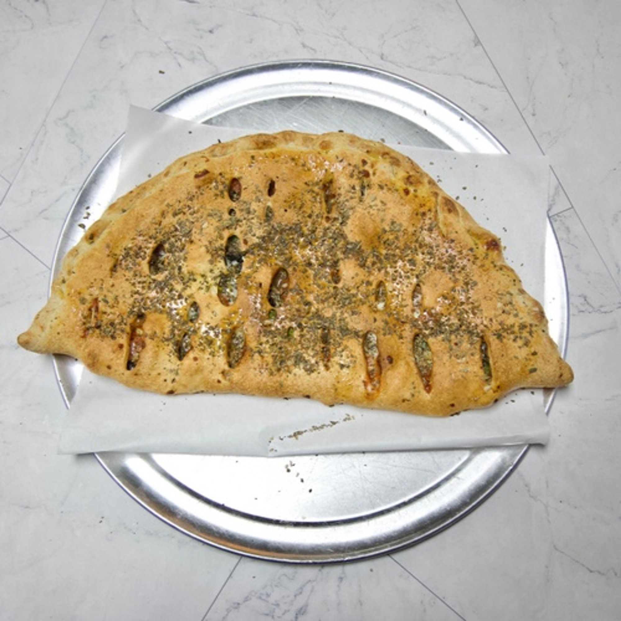 Pesto Shrimp Calzone