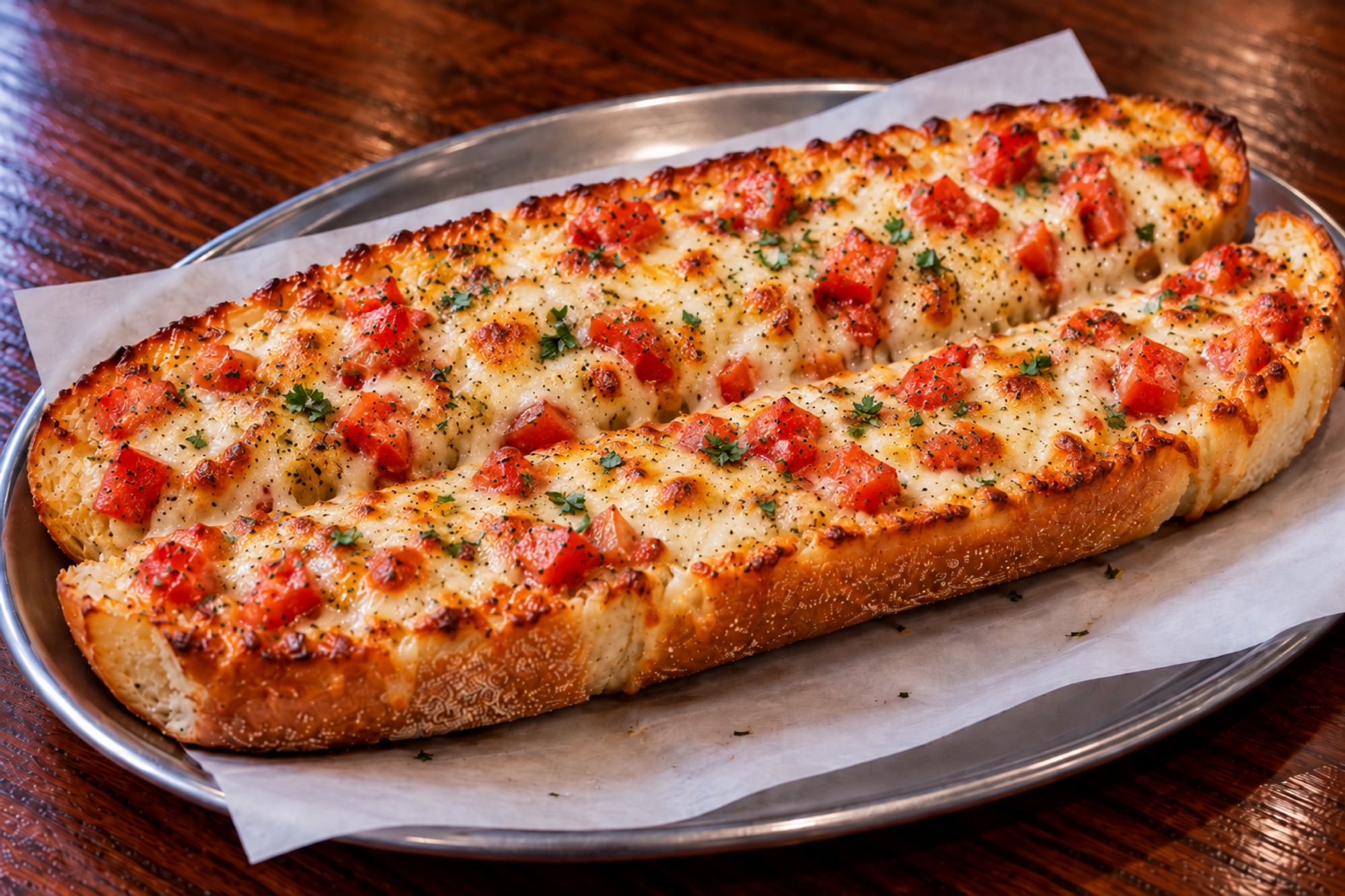 Garlic Bread with Tomato & Oregano