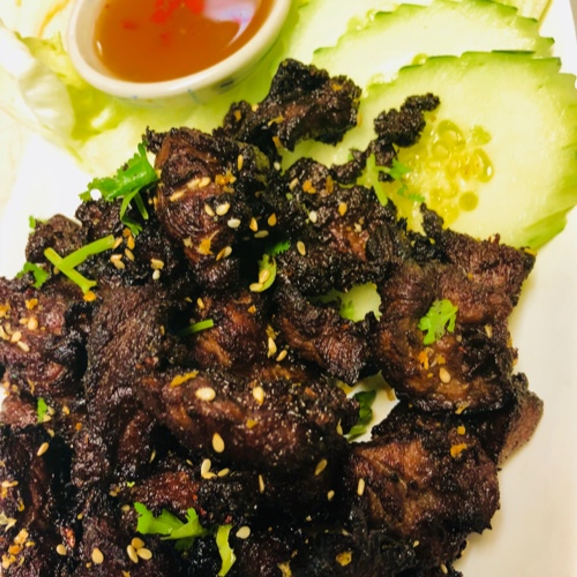 Crispy Beef w/ Sticky Rice