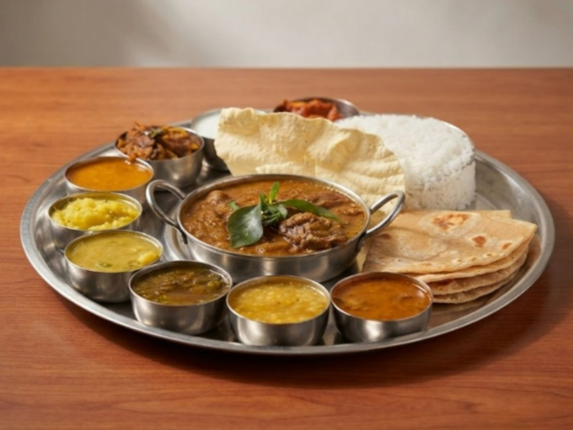 Anjappar Goat Thali