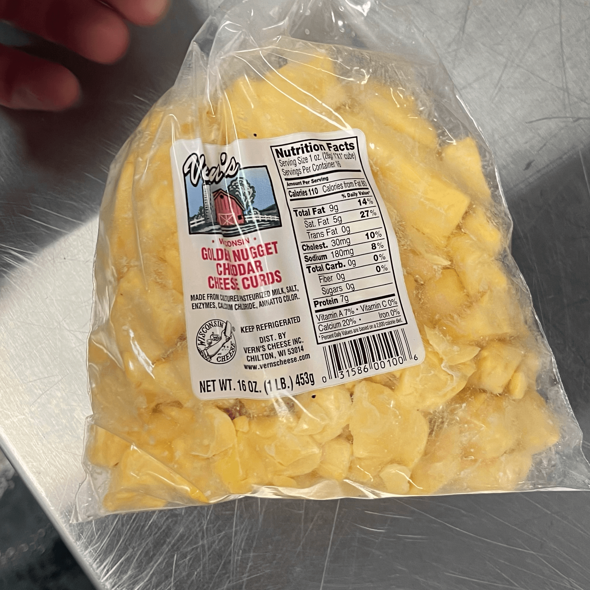 Vern’s All Famous Cheddar Cheese Curds 1 LB