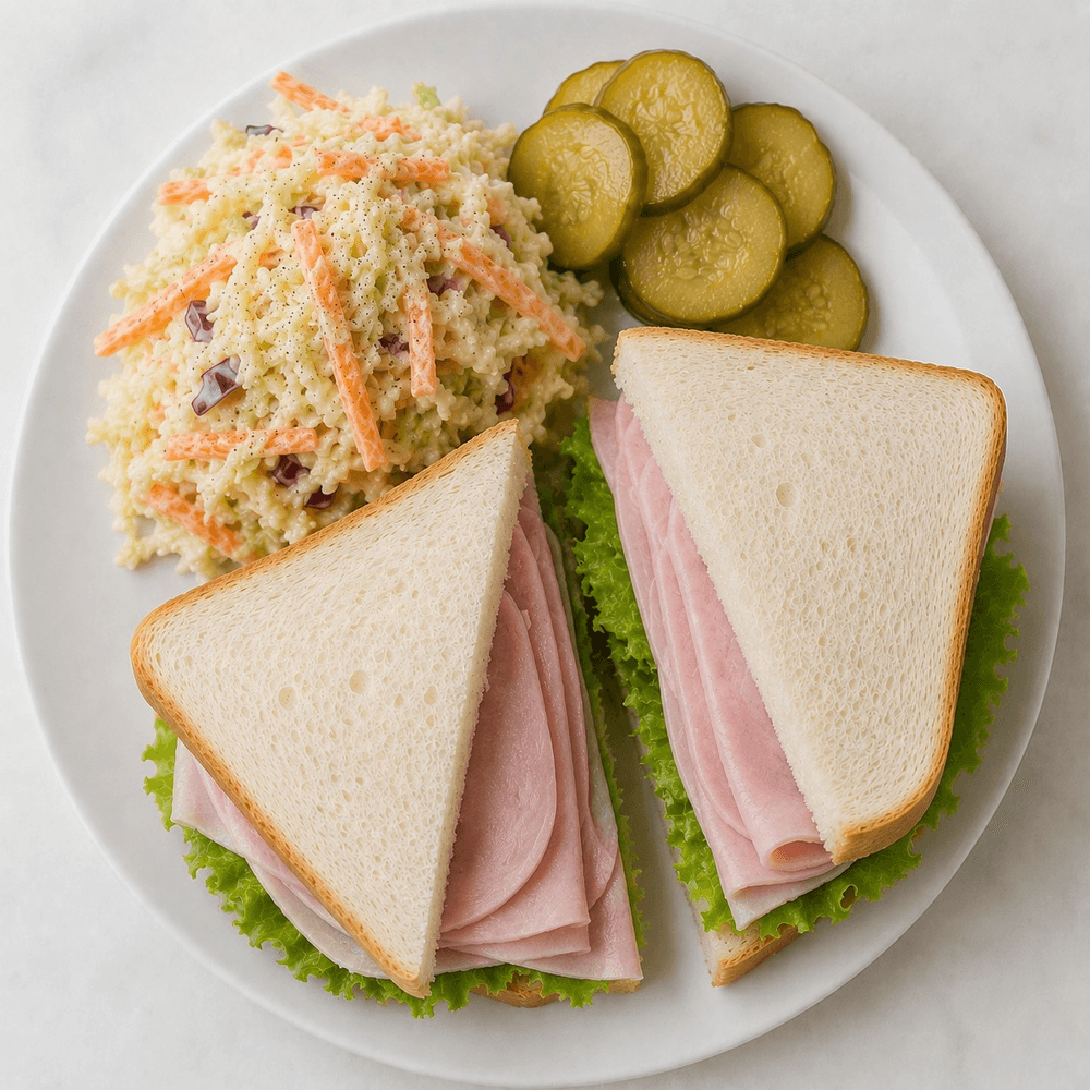 Thin Sliced Ham Sandwich