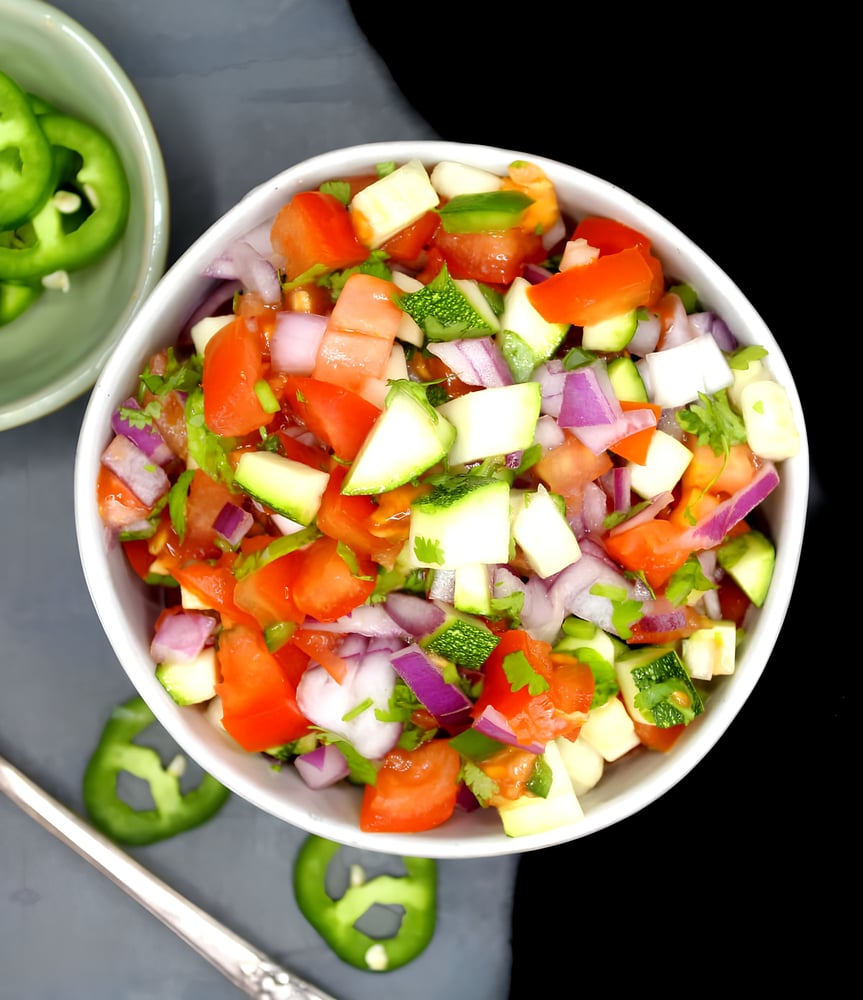 Kachumber Salad (Vegan, Gluten-Free)